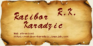Ratibor Karadžić vizit kartica